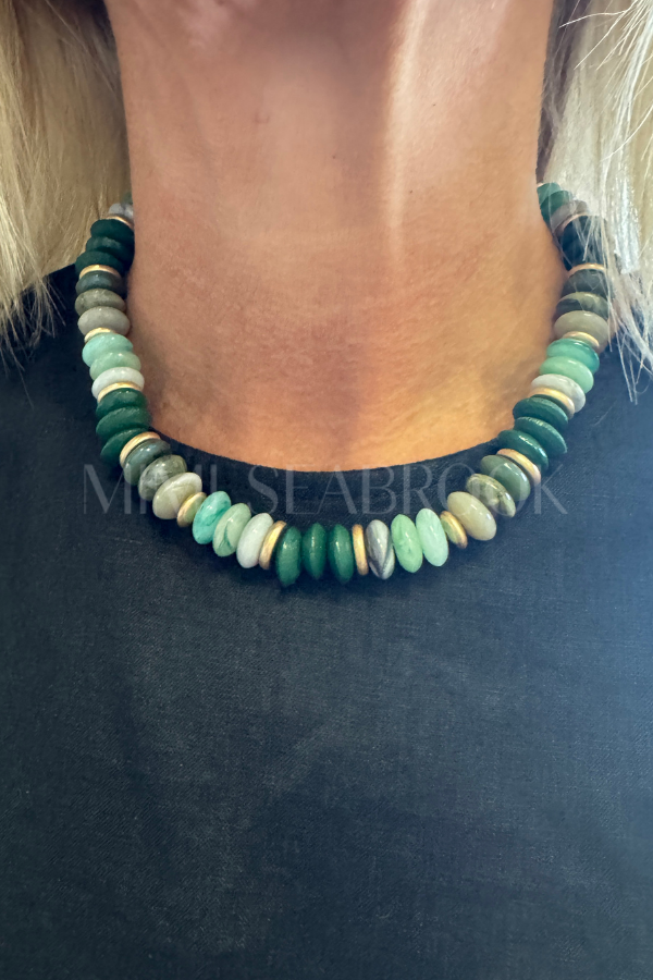 Tidal necklace, green
