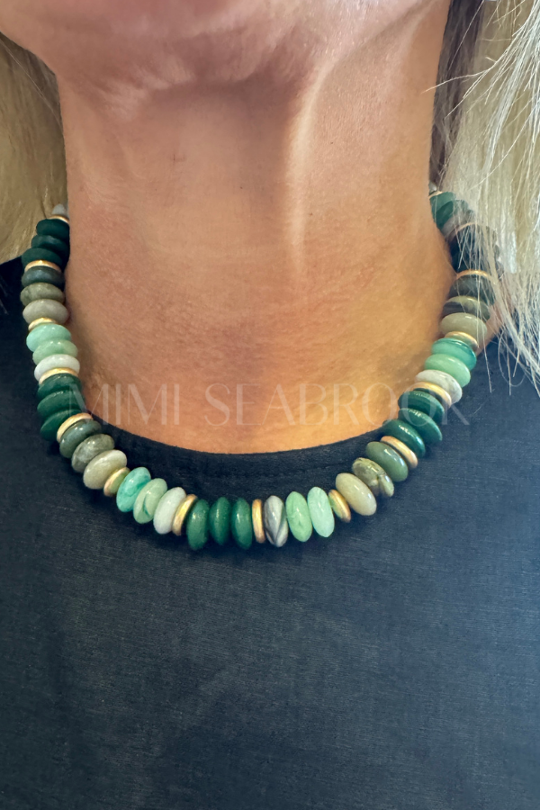 Tidal necklace, green