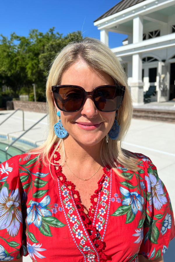 Tobey earrings, blue