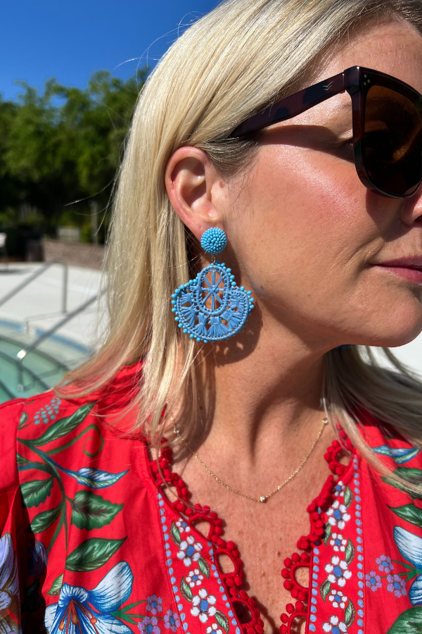 Tobey earrings, blue