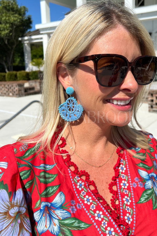 Tobey earrings, blue