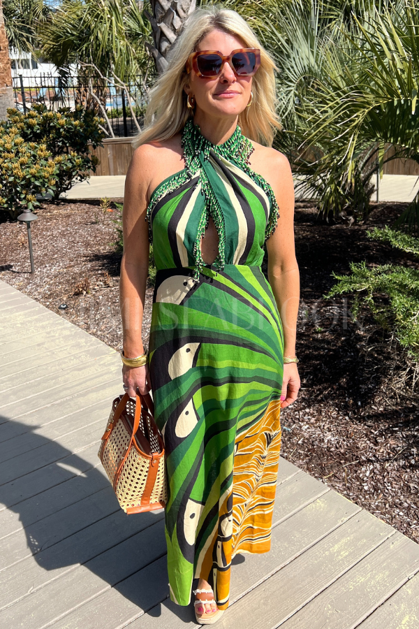 Toucan Tree Green Dress by FARM RIO