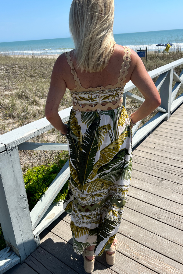 Trancoso Sand Sleeveless Maxi Dress by Farm Rio
