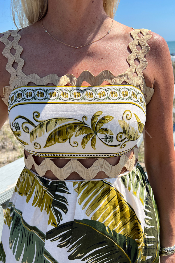 Trancoso Sand Sleeveless Maxi Dress by Farm Rio