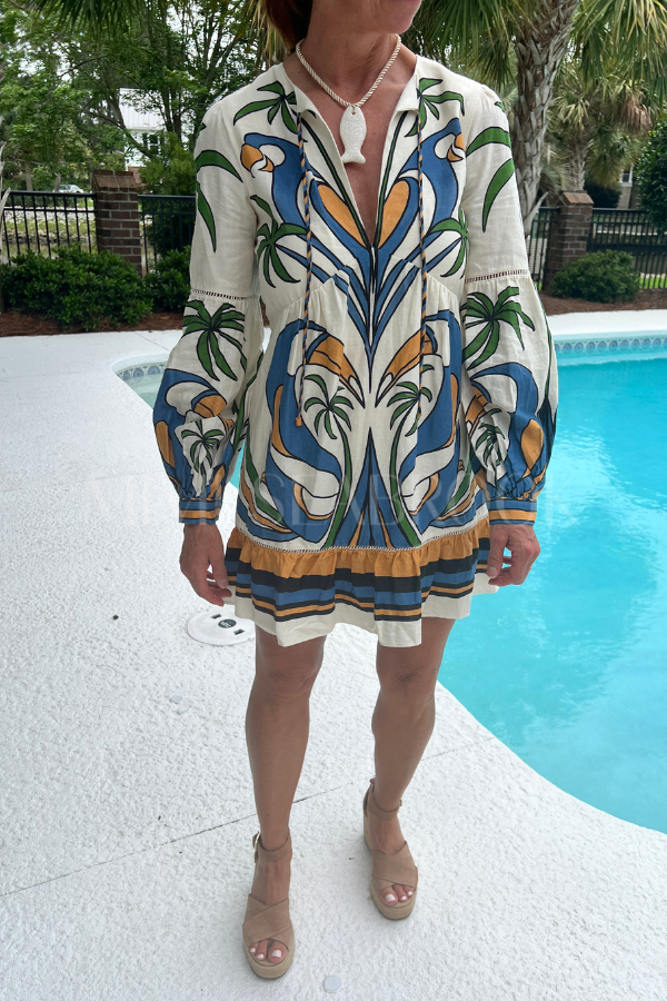 Tropical Graphic Mini Dress by Farm Rio