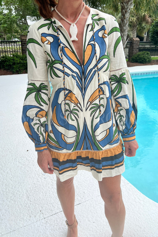 Tropical Graphic Mini Dress by Farm Rio
