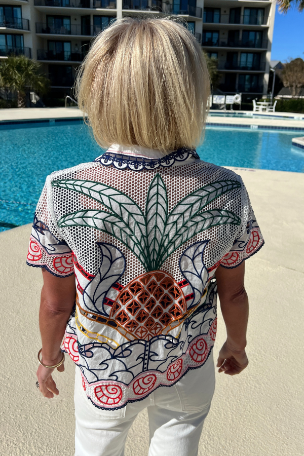 Tropical Graphic Richilieu Shirt by Farm Rio