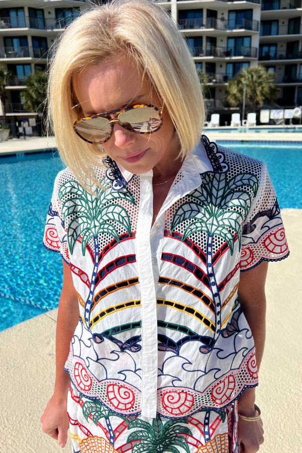 Tropical Graphic Richilieu Shirt by Farm Rio