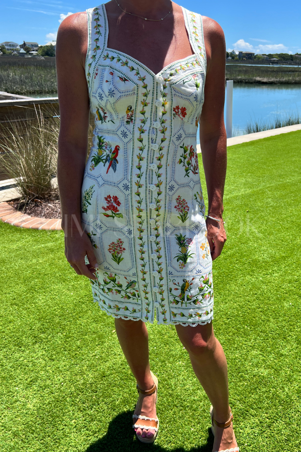 Tropical Porcelain Mini Dress by Farm Rio