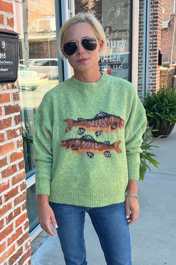 Trout sweater, green