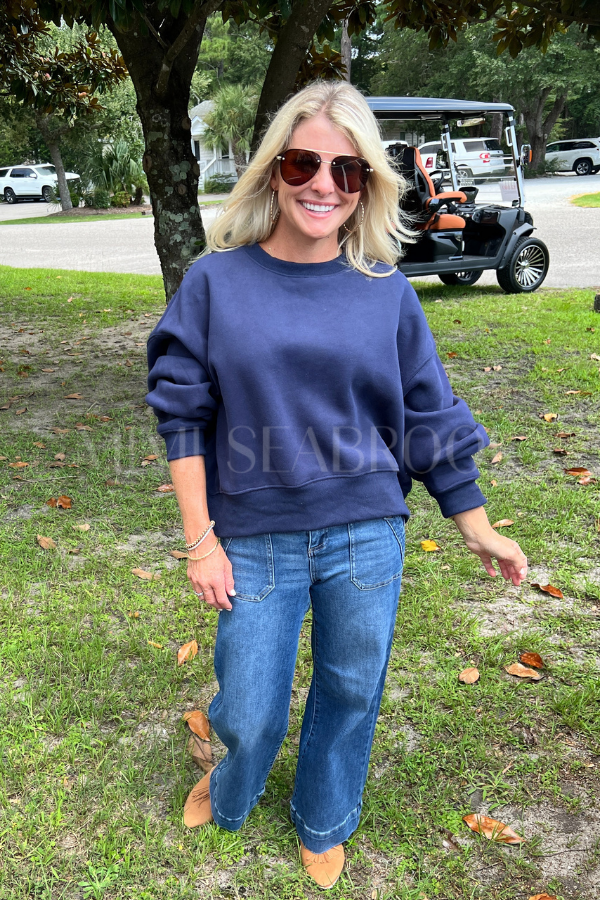 Veda sweatshirt, navy