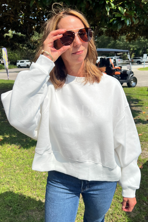 Veda sweatshirt, white