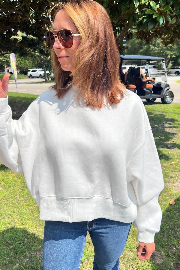 Veda sweatshirt, white