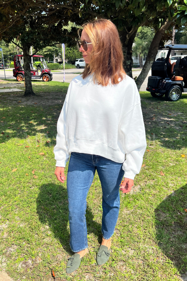 Veda sweatshirt, white