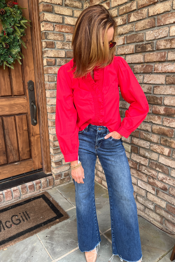 Viola top, red