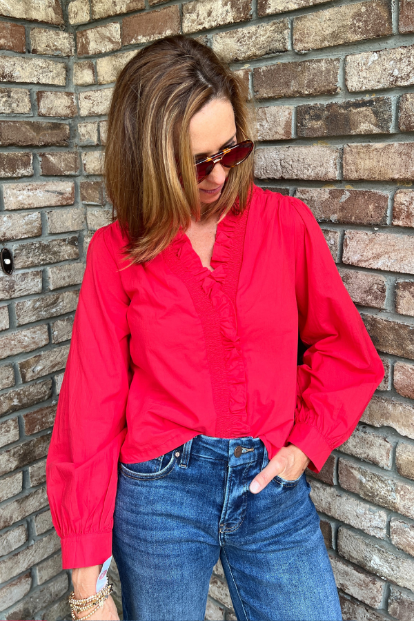 Viola top, red