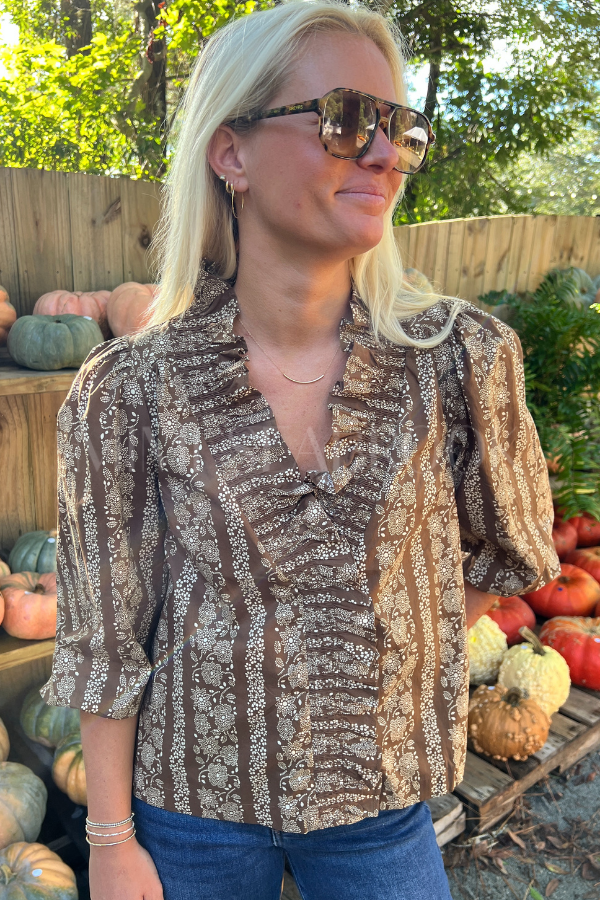 Vivienne top, brown