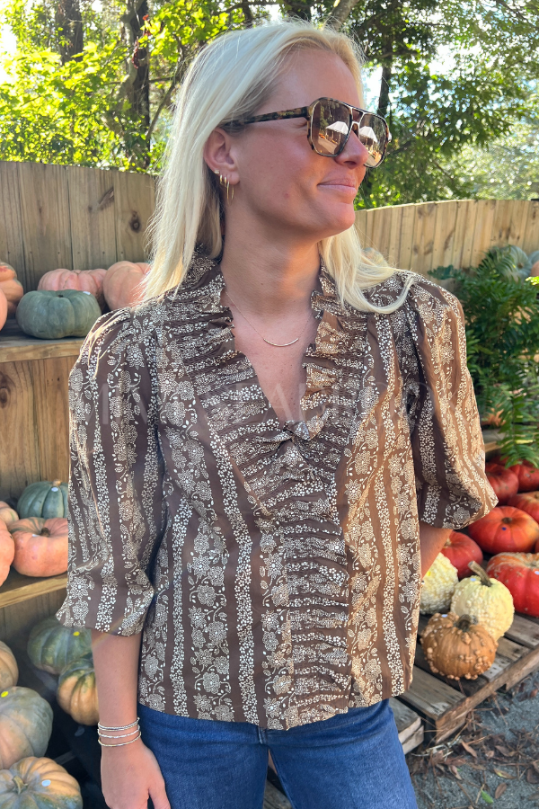 Vivienne top, brown