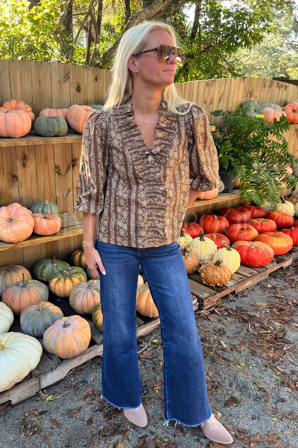 Vivienne top, brown
