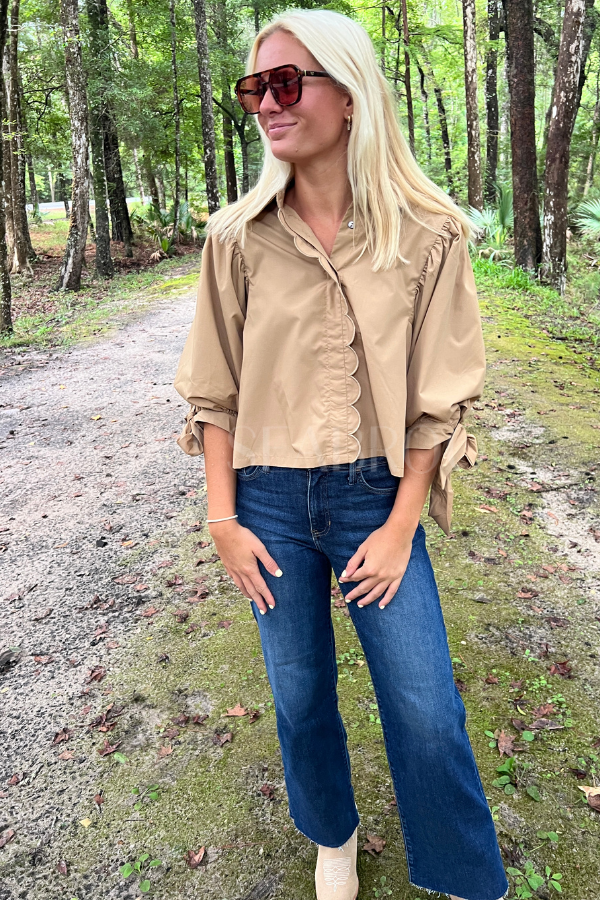 Warren top, camel