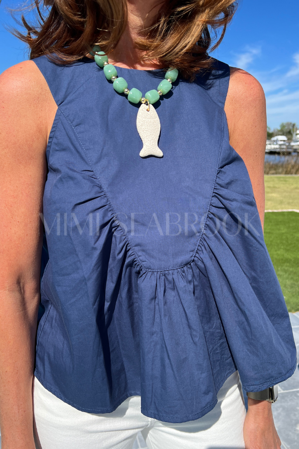 Wellesley top, navy