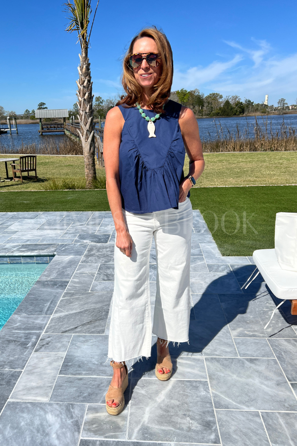 Wellesley top, navy