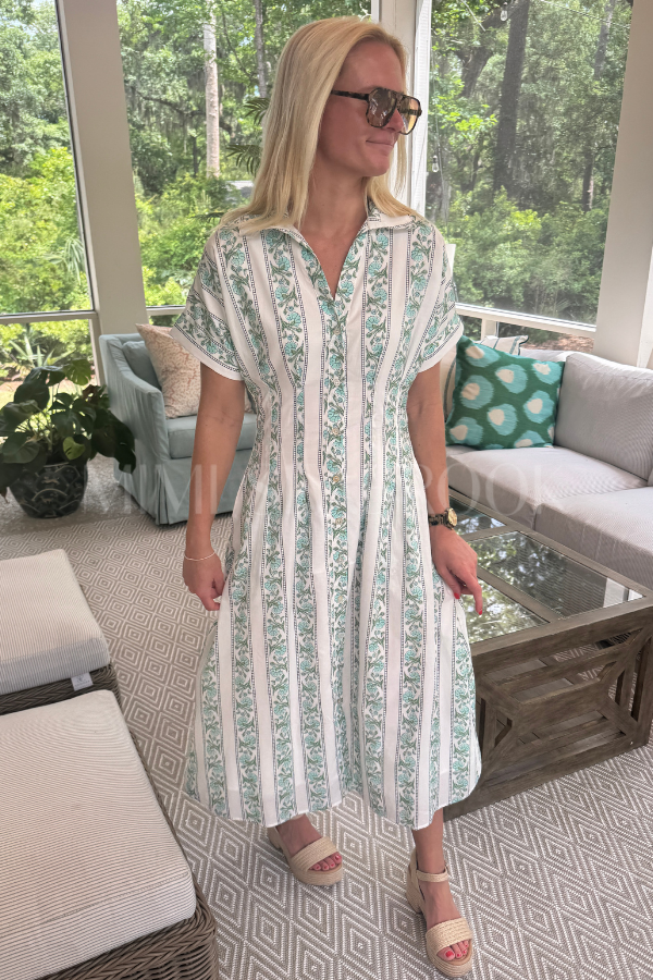 Wentworth dress, green