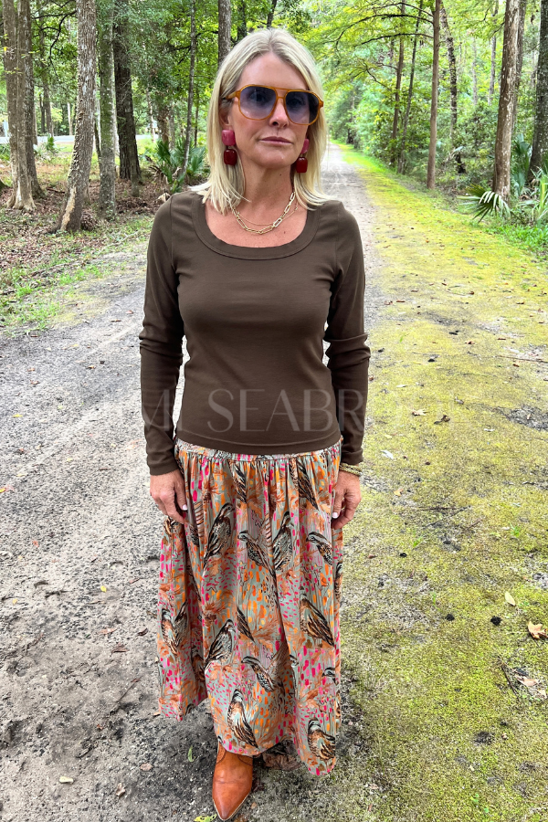 Whitley Skirt, wing print