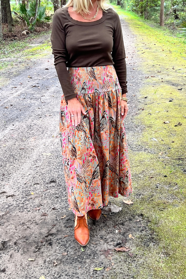 Whitley Skirt, wing print