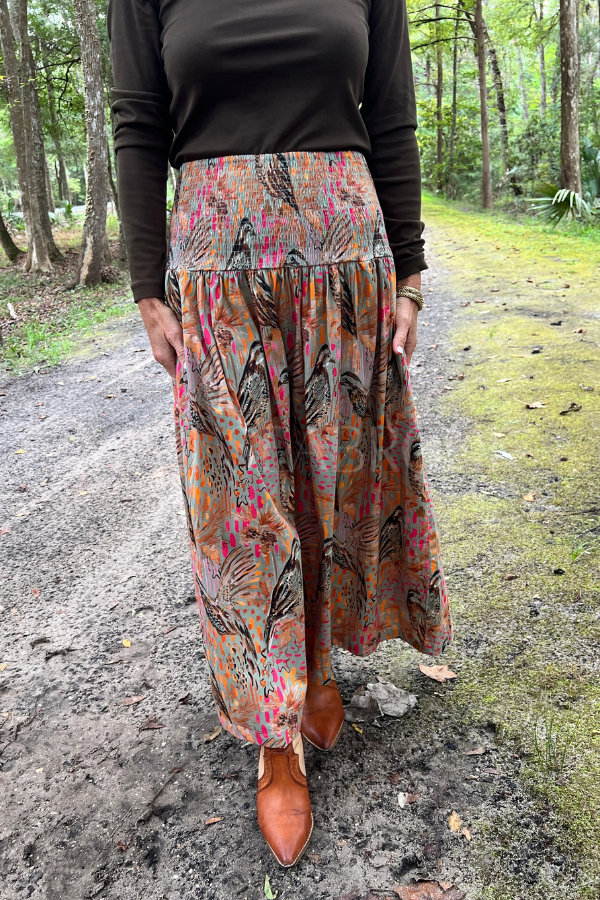 Whitley Skirt, wing print
