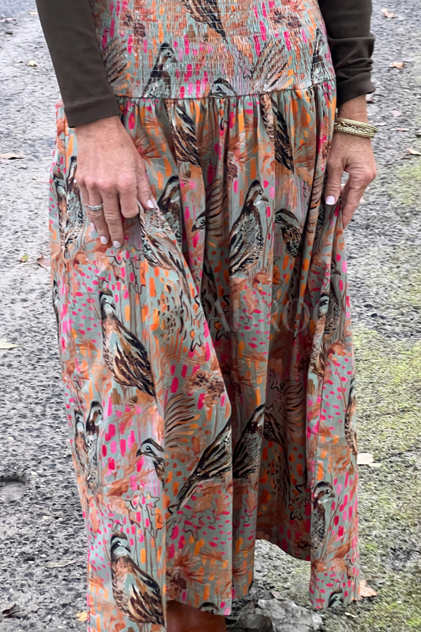 Whitley Skirt, wing print