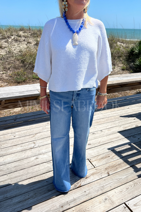 Willow wide leg jeans, medium denim