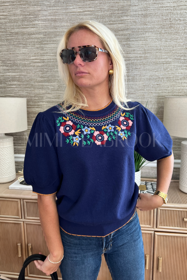 Windham embroidered top