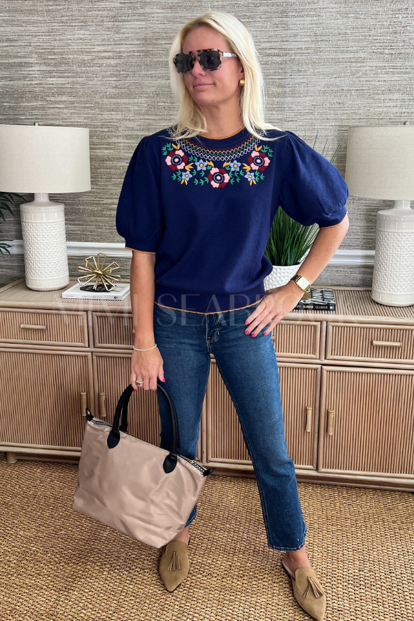 Windham embroidered top