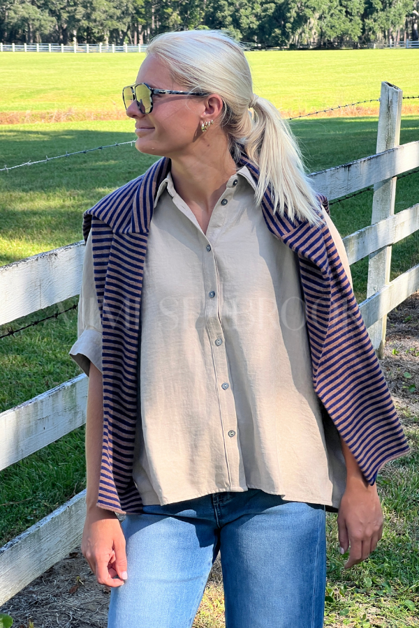 Winnie sweater, brown/navy