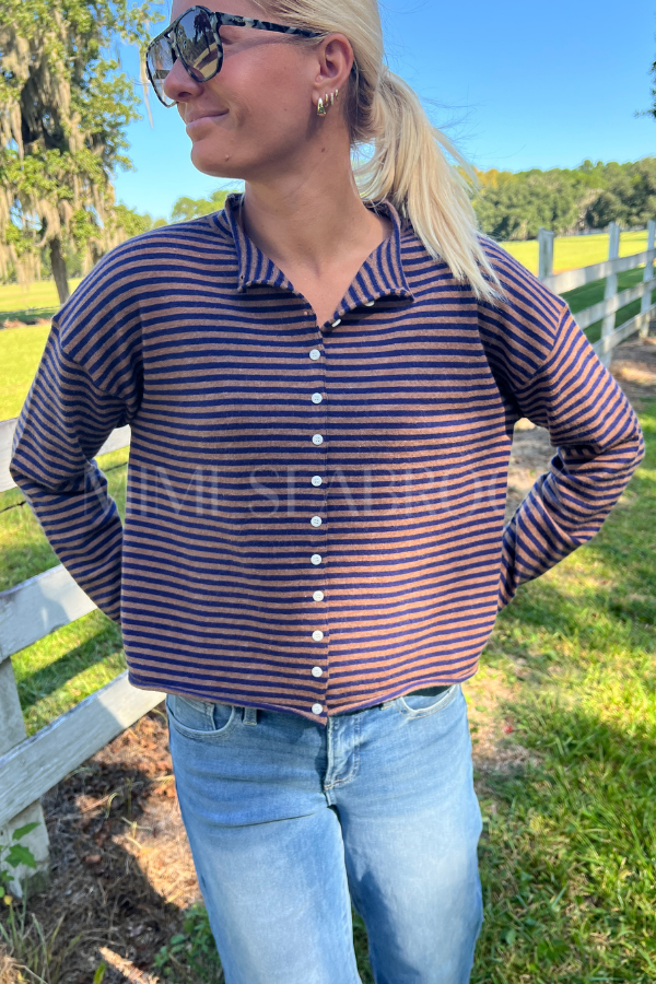 Winnie sweater, brown/navy