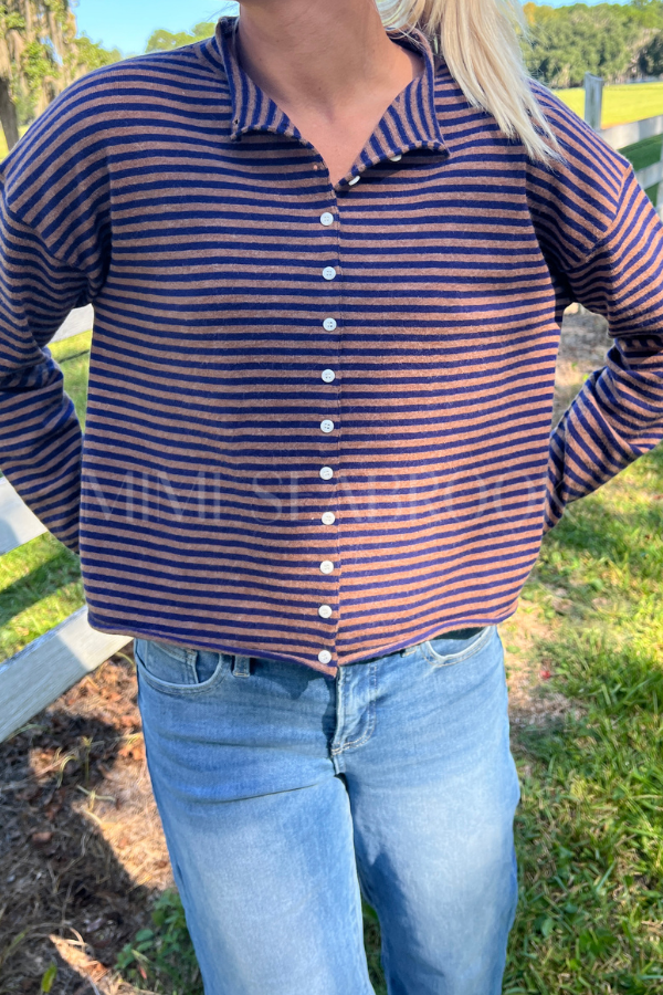 Winnie sweater, brown/navy