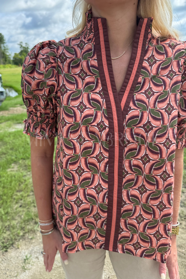 Winona top, terra cotta