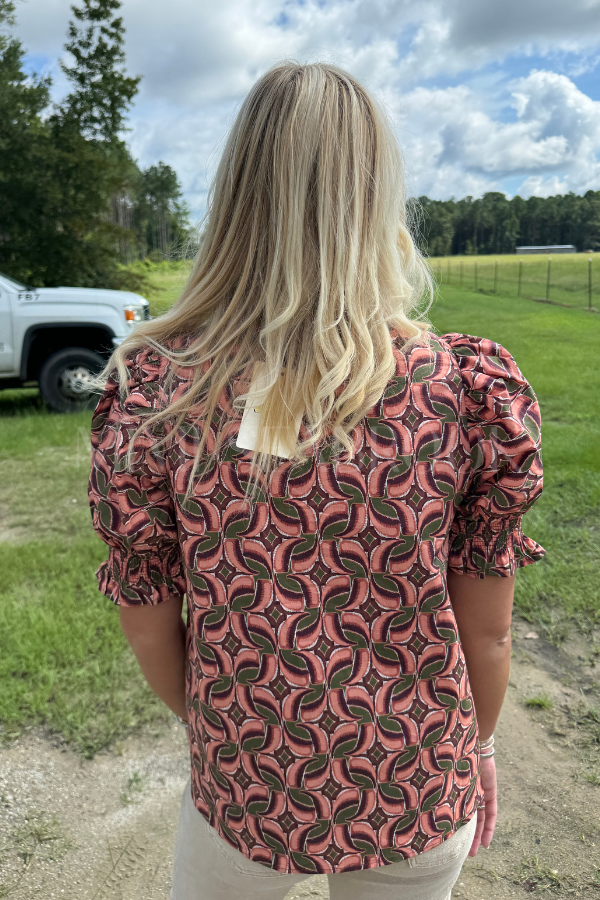 Winona top, terra cotta
