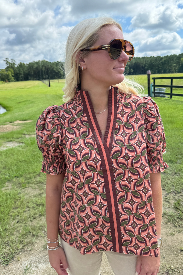 Winona top, terra cotta