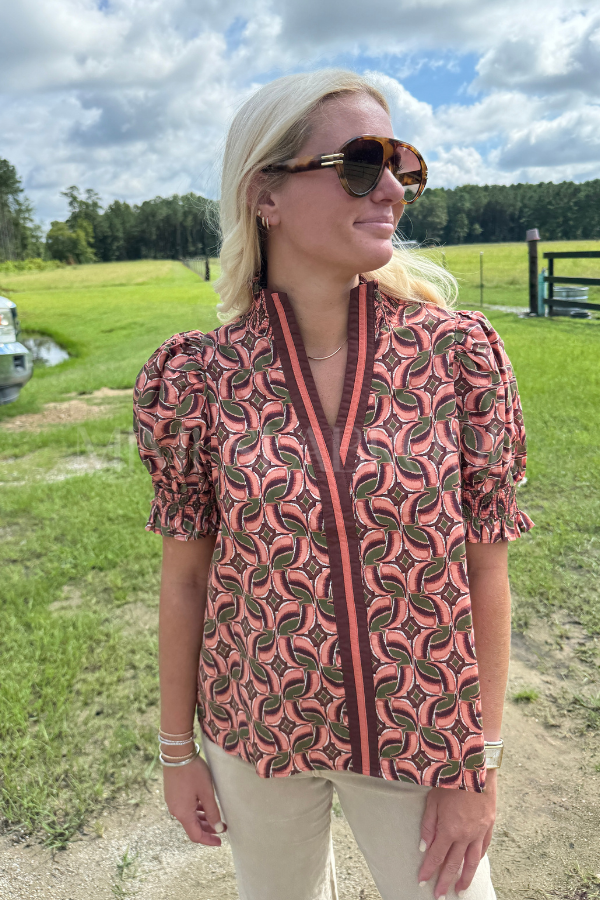 Winona top, terra cotta