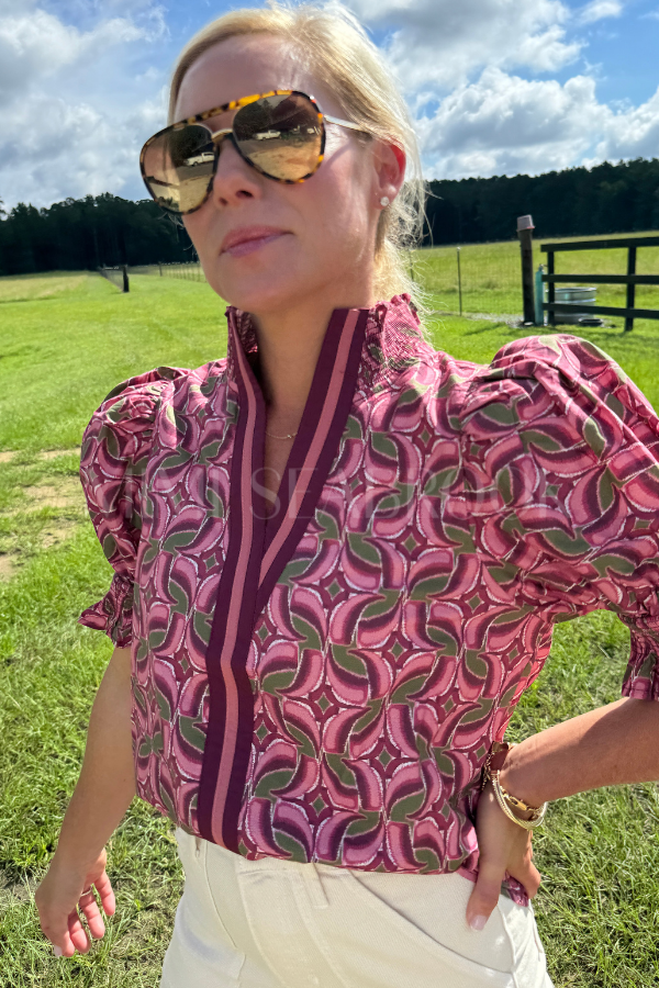Winona top, wine