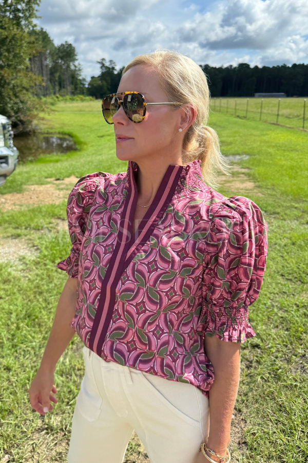 Winona top, wine