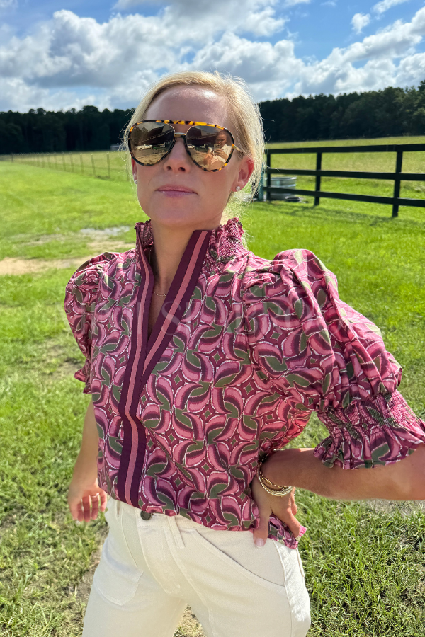 Winona top, wine