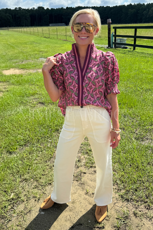 Winona top, wine