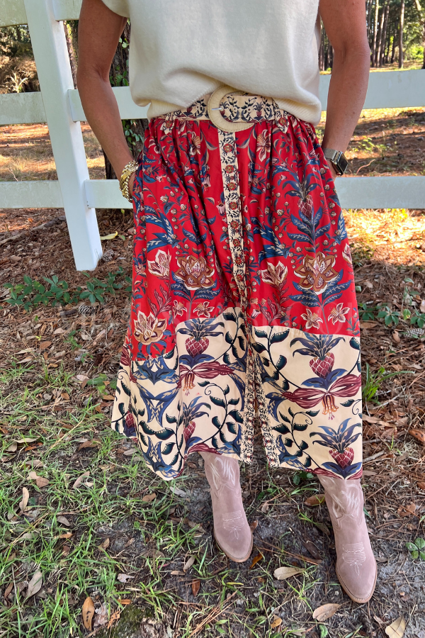 Winter Breeze Midi Skirt by Farm Rio