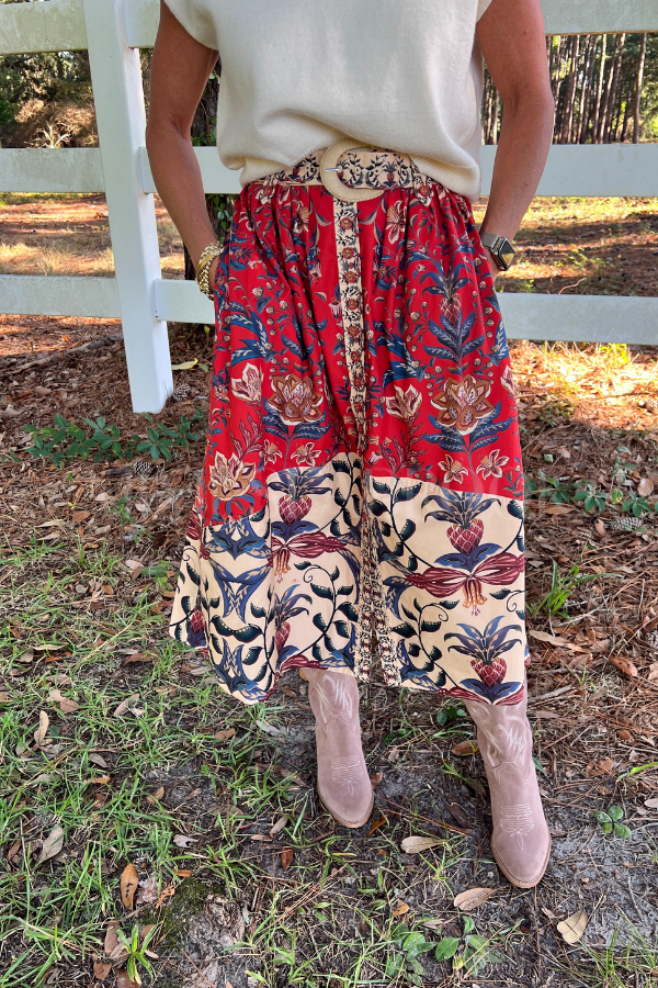 Winter Breeze Midi Skirt by Farm Rio