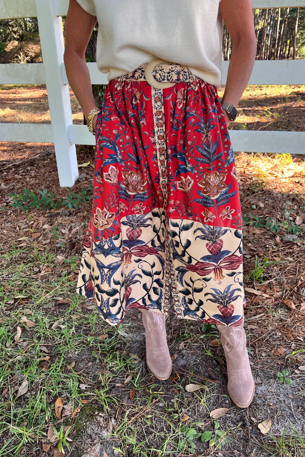 Winter Breeze Midi Skirt by Farm Rio