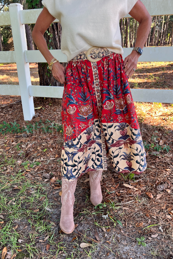 Winter Breeze Midi Skirt by Farm Rio