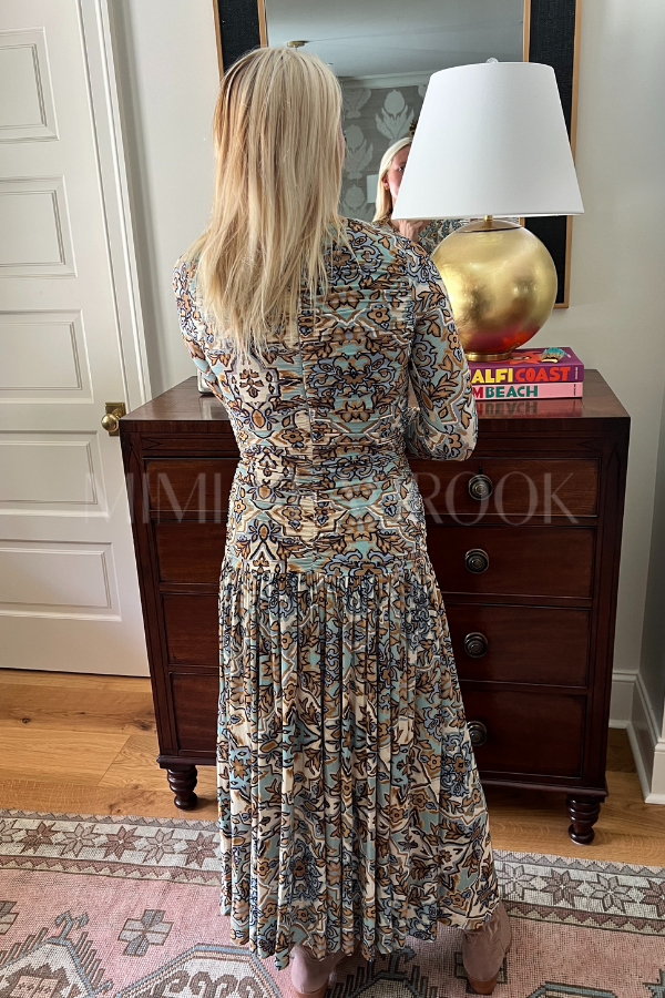 Winter Tapestry Blue Maxi Dress by Farm Rio